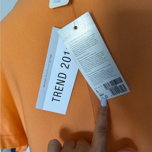 Lidea  NWTOrange Women's summer, vacation Dress. Ptp 18”very stretch. - Picture 4 of 8